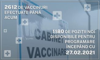 De luni, la Gherla vor fi disponibile peste 1000 de locuri pentru vaccinare