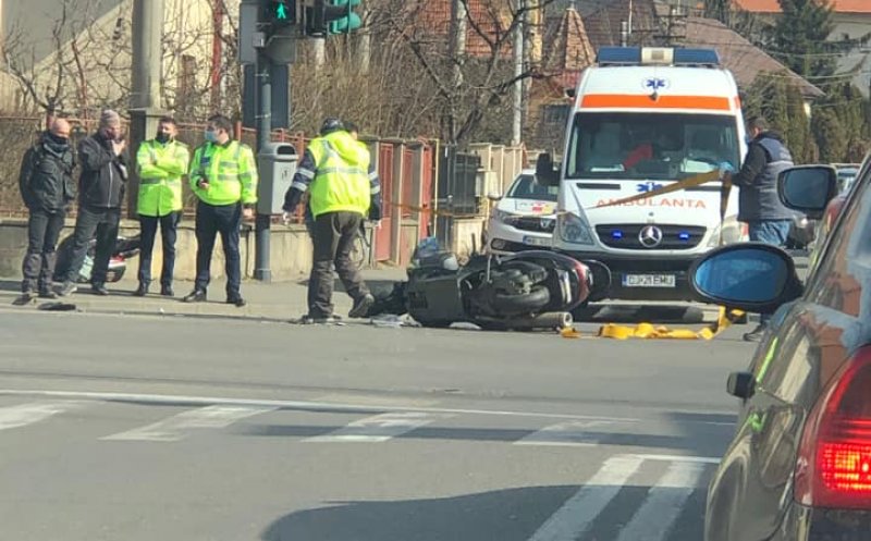 Motociclist, spulberat în Grigorescu