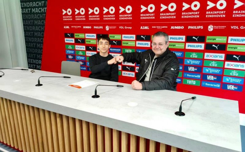 Un tânăr fotbalist clujean va juca la PSV Eindhoven. La doar 14 ani a semnat cu fosta campioană a Europei