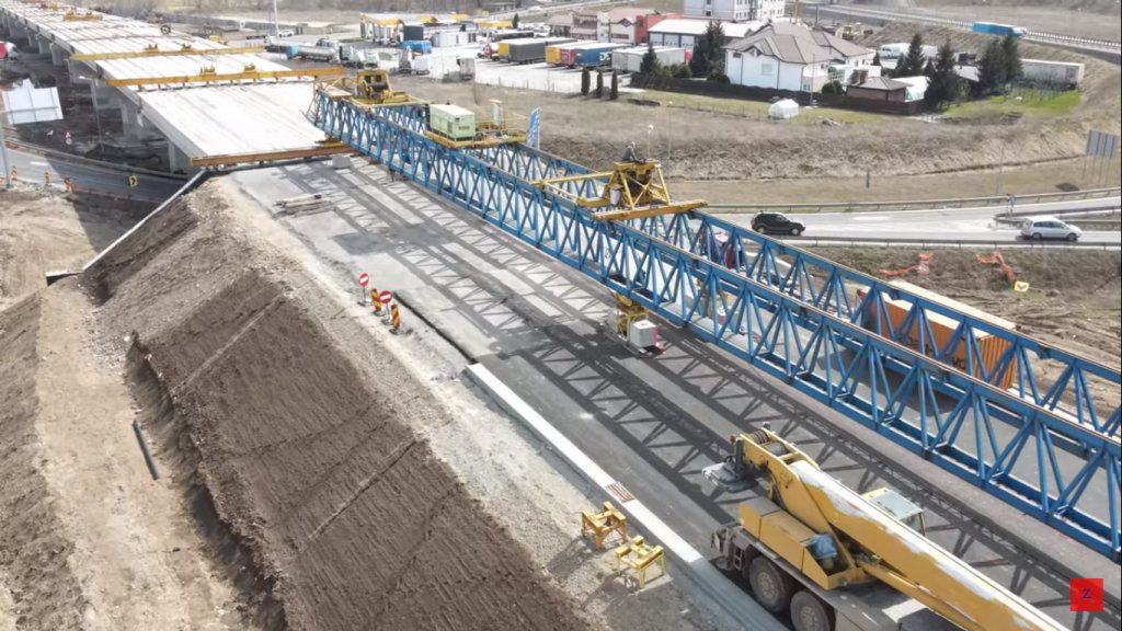 Autostrada A10 Sebeş-Turda, toate grinzile sus! Filmare spectaculoasă cu drona