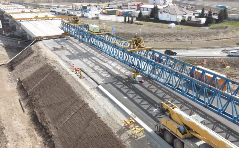 Autostrada A10 Sebeş-Turda, toate grinzile sus! Filmare spectaculoasă cu drona