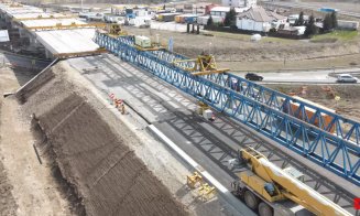 Autostrada A10 Sebeş-Turda, toate grinzile sus! Filmare spectaculoasă cu drona