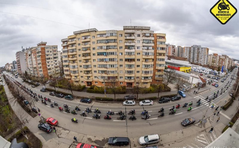 Spectacol motoristic pe străzile Clujului. Au rulat "cot la cot" cu polițiștii