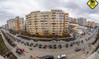 Spectacol motoristic pe străzile Clujului. Au rulat "cot la cot" cu polițiștii