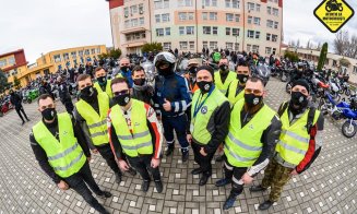 Spectacol motoristic pe străzile Clujului. Au rulat "cot la cot" cu polițiștii
