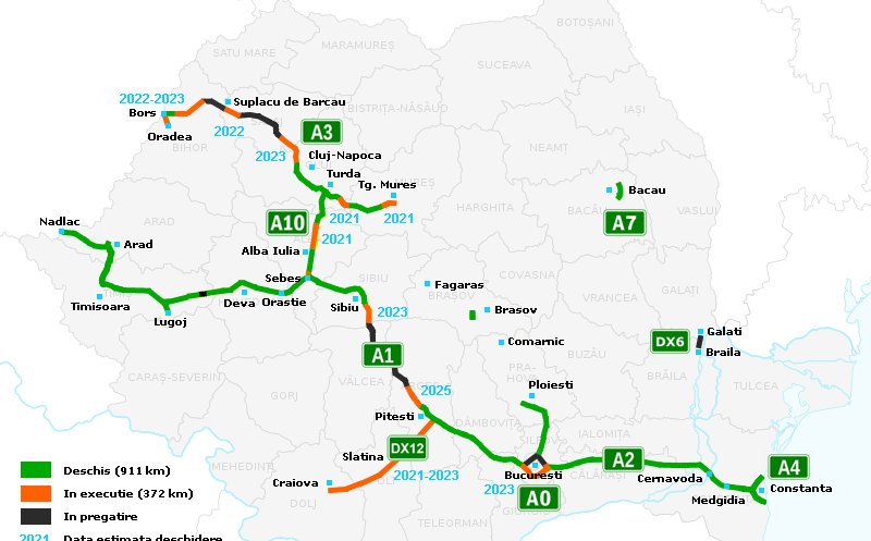 Totul despre autostrăzile Clujului. Unde se va circula pe noile tronsoane