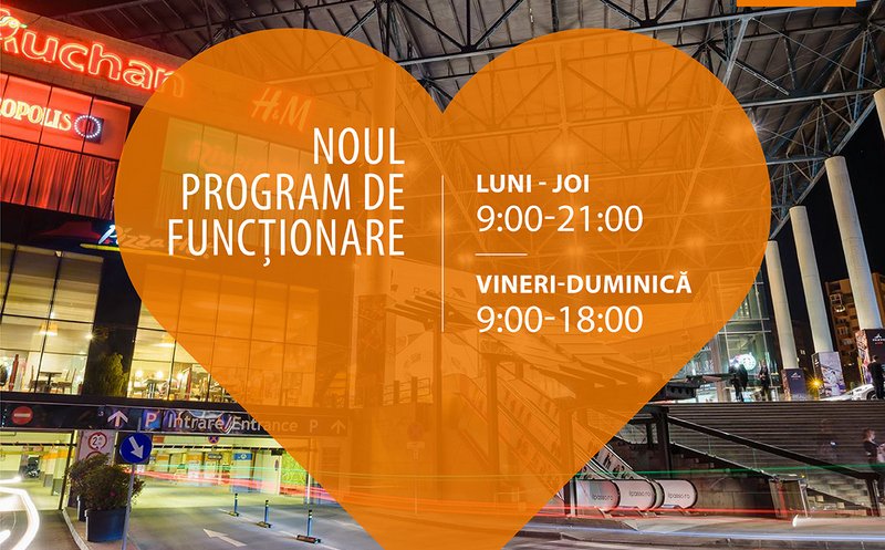 Iulius Mall Cluj funcționează după un nou program, cu ample măsuri de siguranță