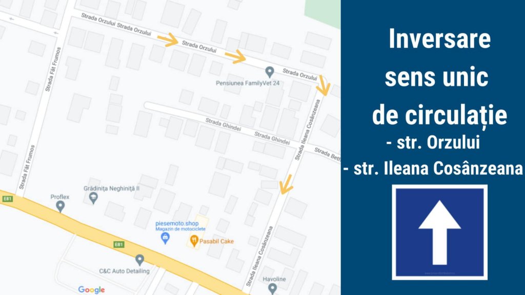 Inversarea sensului unic pe două străzi din Cluj-Napoca