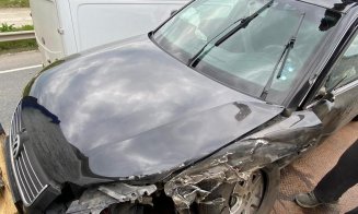 Accident cu două mașini pe centura Apahida. Traficul, dat peste cap
