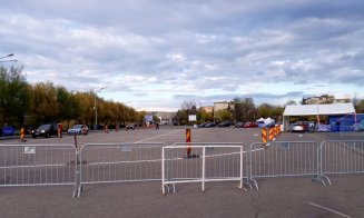 Pustiu la centrul de vaccinare drive-through de la Cluj-Napoca, cu două ore înainte de închidere