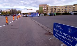Pustiu la centrul de vaccinare drive-through de la Cluj-Napoca, cu două ore înainte de închidere