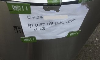 Surpriză pentru un clujean care și-a lăsat câinele legat de un coș de gunoi la intrarea unui mall. Ce a găsit când s-a întors