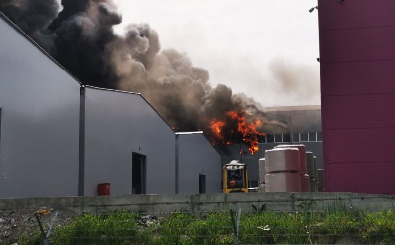 A luat foc Parcul Industrial Dej