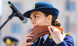 Cum a fost sărbătorită Ziua Europei la Cluj. Muzică militară și baloane colorate în Piața Unirii