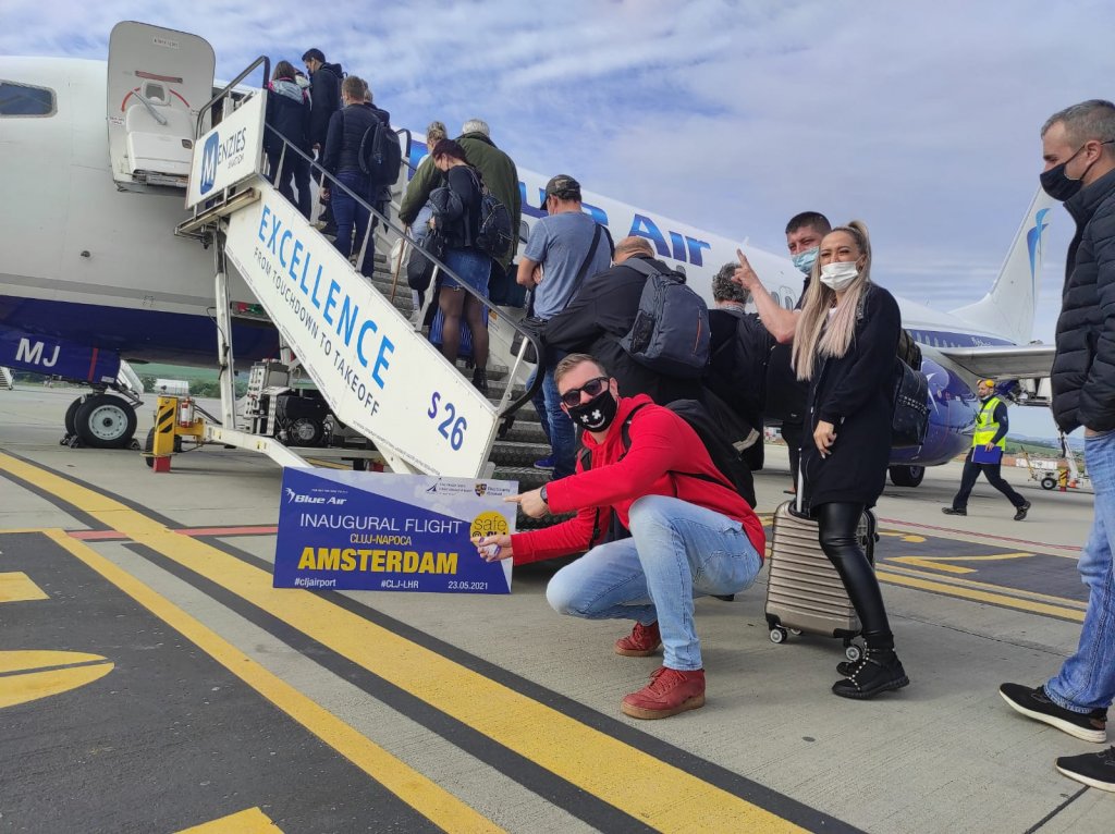 Zboruri în premieră spre Amsterdam de pe aeroportul din Cluj