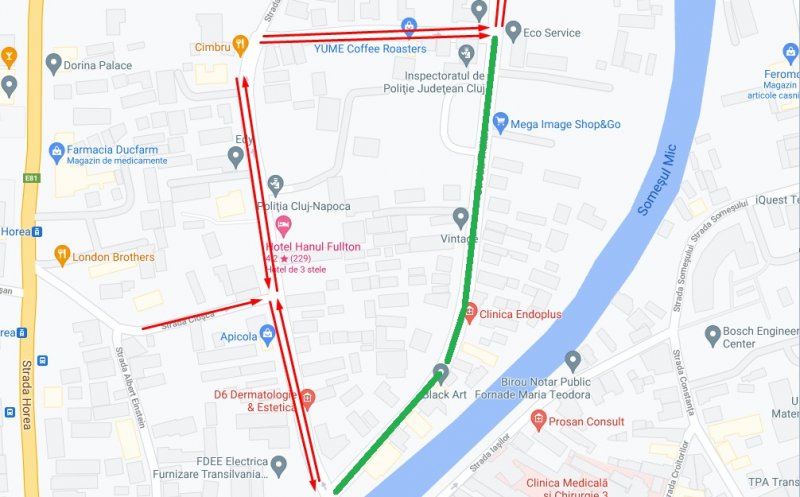 Un clujean le propune poliţiştilor să renunţe la banda dedicată şi dublu sens pe Decebal pentru a descongestiona traficul