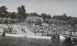 Nostalgie... Zi de vară la ștrandul municipal din Cluj. Era cuplat la Canalul Morii, unde se făcea baie până în anii '60