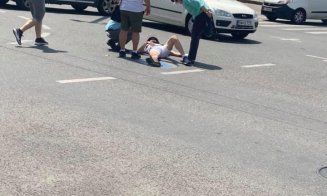 Accident cu scuterist în Piața Avram Iancu