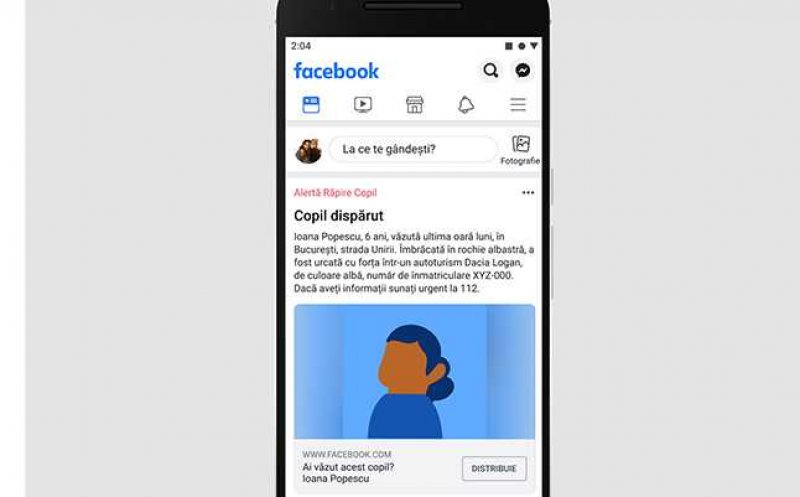 Facebook lansează un sistem de alertă pentru a ajuta la localizarea copiilor dispăruţi din România