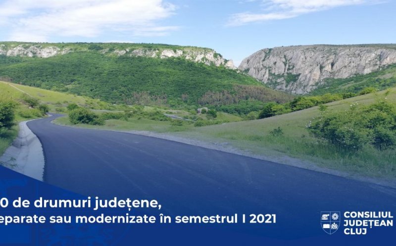 LISTA celor 20 de drumuri din Cluj care au beneficiat de lucrări de modernizare sau întreținere în prima jumătate a anului