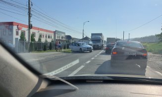 Accident în Apahida. Traficul în zonă, dat peste cap