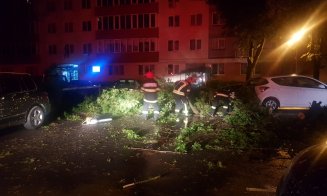 O furtună de 30 de minute a făcut prăpăd în Cluj-Napoca. Primul bilanţ al intervenţiilor pompierilor
