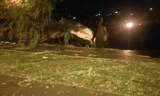 O furtună de 30 de minute a făcut prăpăd în Cluj-Napoca. Primul bilanţ al intervenţiilor pompierilor