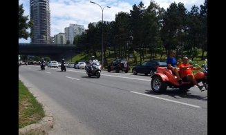 Trafic înregunat între VIVO și Gilău după ce o „bandă” de moticliști și-a făcut apariția pe șosea
