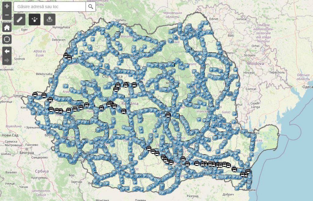 CNAIR a lansat o aplicaţie pentru localizarea parcărilor de pe drumurile naționale și autostrăzi