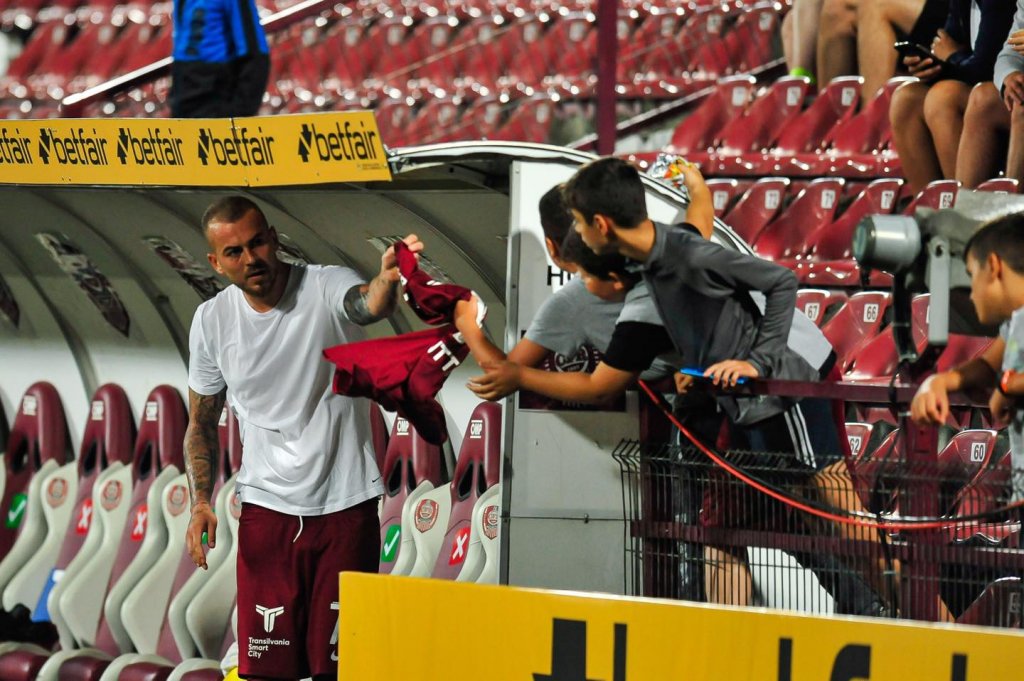 Gest superb al lui Denis Alibec după ce a înscris primul gol în tricoul lui CFR Cluj