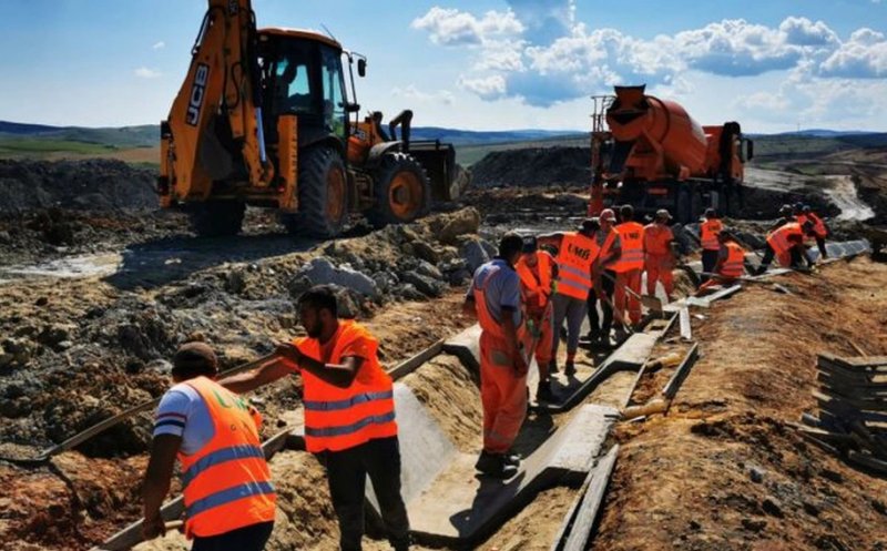Se lucrează intens pe mai multe loturi de autostradă în Transilvania
