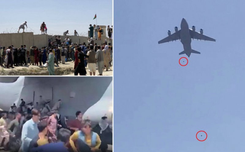 Imagini dramatice de la criza din Afganistan. Doi oameni au căzut din avion când încercau să fugă din țară