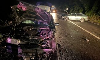 ACCIDENT rutier la ieşirea din Huedin cu victime. Un şofer de 20 de ani a pierdut controlul volanului