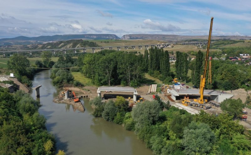 Lucrările pe șantierul de la podul peste Arieș, transmise LIVE