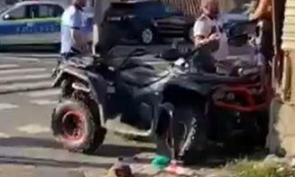 O mamă și un copil au fost loviți din plin de un ATV. Făptașul, beat, s-a făcut nevăzut