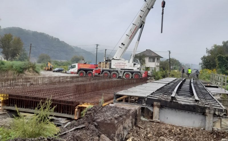 Pod nou de cale ferată între Apahida și Baia Mare. Viteza trenurilor va crește de la 30 la 85 km/h
