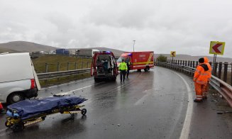 Accident la ieșire de pe A3 în Gilău. Trafic blocat
