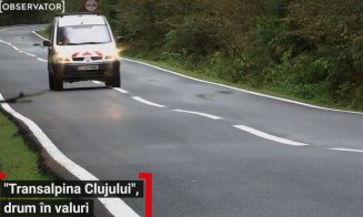 "Transalpina Clujului",  proaspăt asfaltată, plină de denivelări