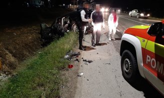 Accident în Jucu. Două mașini s-au făcut praf