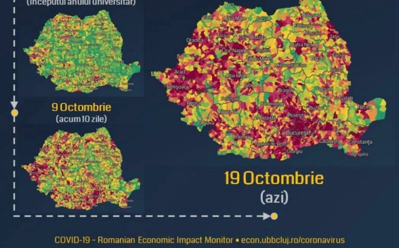 Harta valului 4, creată de cercetătorii de la UBB. CÂND SE AJUNGE LA PLATOU?