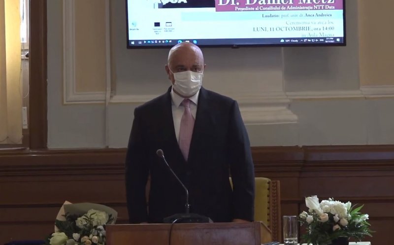 Omul de afaceri clujean Daniel Metz a primit titlul de Profesor Honoris Causa al UBB