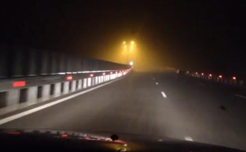 Accident Cluj: O mașină a intrat în parapet pe A3