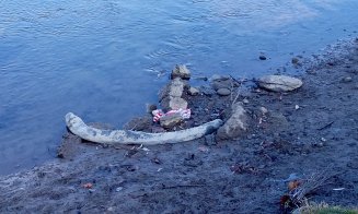 Ce gunoaie mai zac pe fundul apei. Peisaj dezolant la Cluj-Napoca pe promenada Someşului