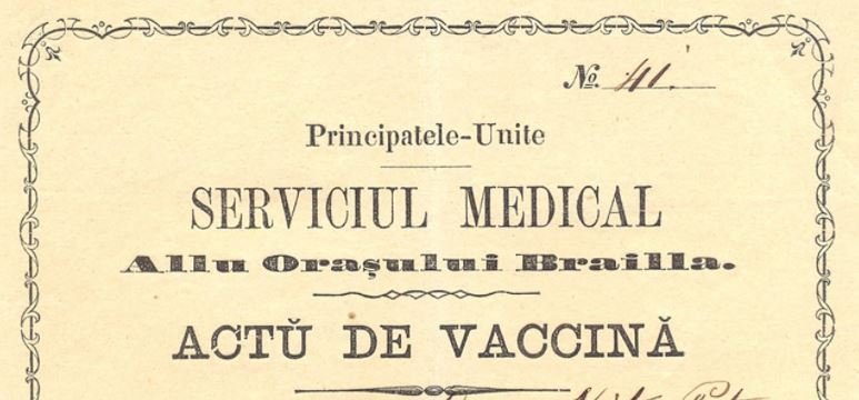 Cum arăta o adeverință de vaccinare de dinainte de Marea Unire