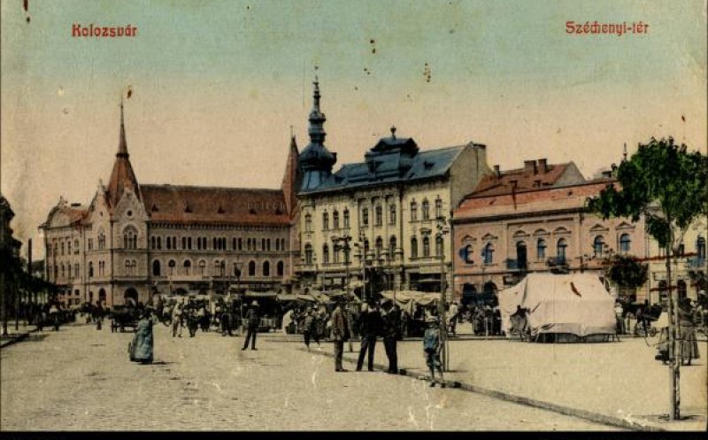 Imagini superbe din vechiul Cluj. Piața Mihai Viteazul și povestea sa de un secol