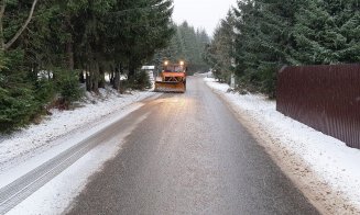 A nins la Cluj. Polei pe mai multe drumuri din județ