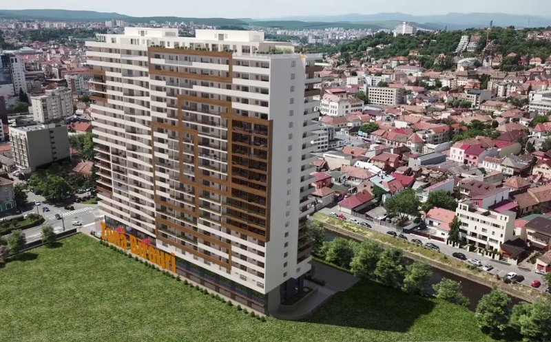 IMAGINI SPECTACULOASE FILMATE CU DRONA! Cum arată de sus cea mai înaltă clădire din inma Clujului. Maurer Panoramic va avea 24 de etaje