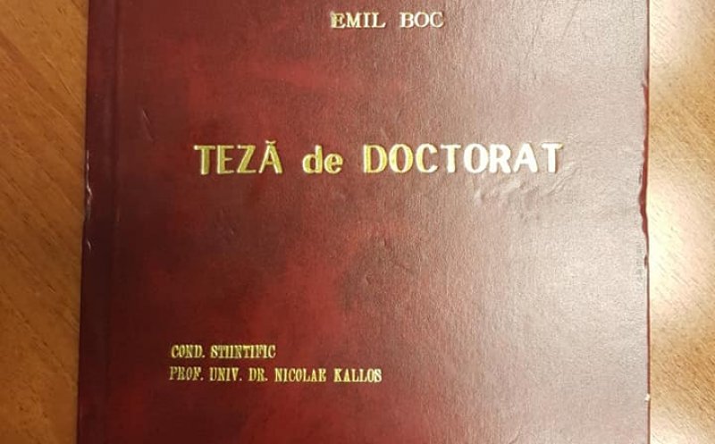 A apărut teza de doctorat a lui Emil Boc. Cine primeşte recompensa de 500 de euro de la Ungureanu