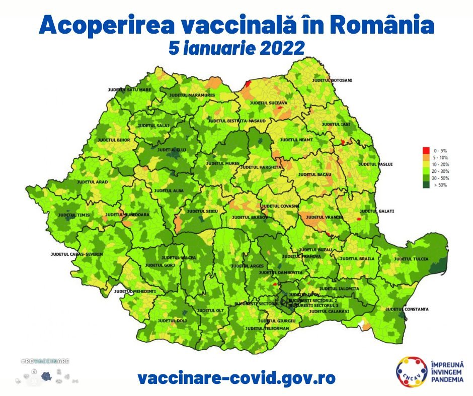Cluj-Napoca a ieșit din topul vaccinărilor. La ce procent a ajuns municipiul/ VEZI rata de acoperire pe localități