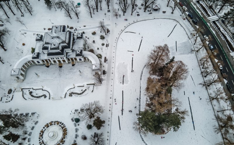 IMAGINI de poveste din Parcul Central Cluj. Lacul, patinoar natural